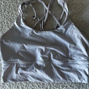 Women's White/Gray Sports Bra